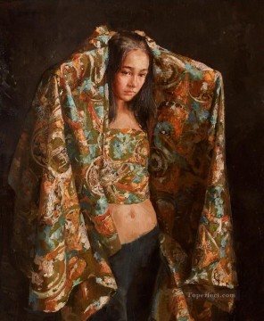 Women Painting - Pretty Little Girl NM Tajikistan 14 Impressionist